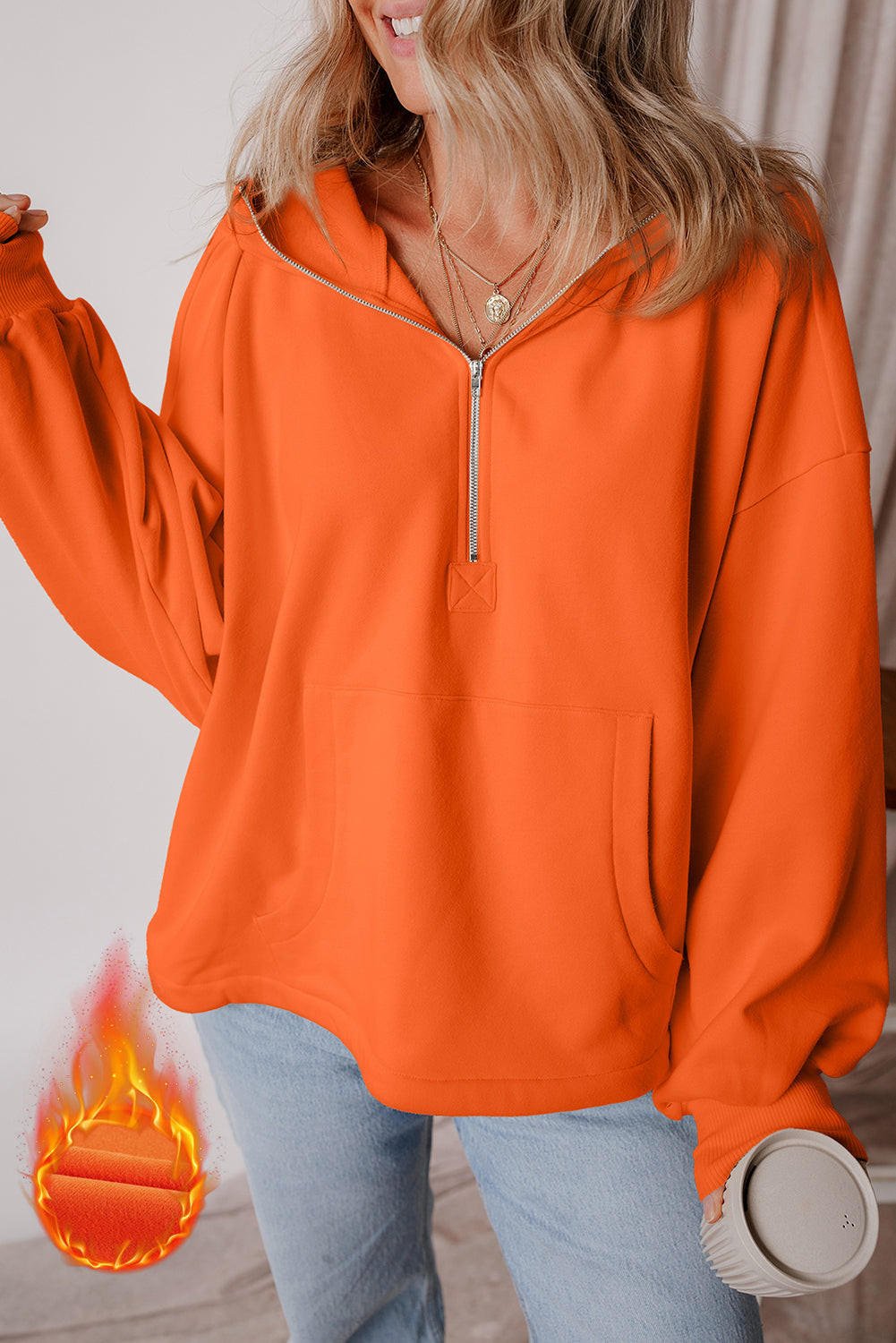 Fleece Lined Half Zip Pullover RTS