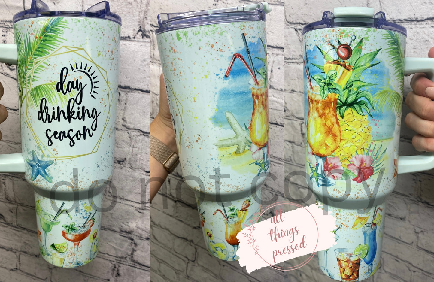 40 oz Drinking Season Tumbler