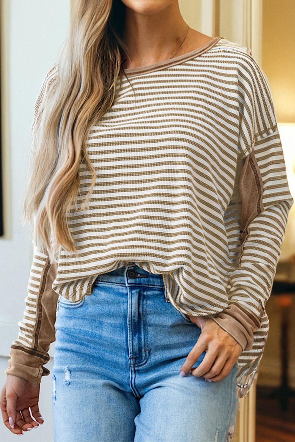 Stripe Thermal Knit Top FB