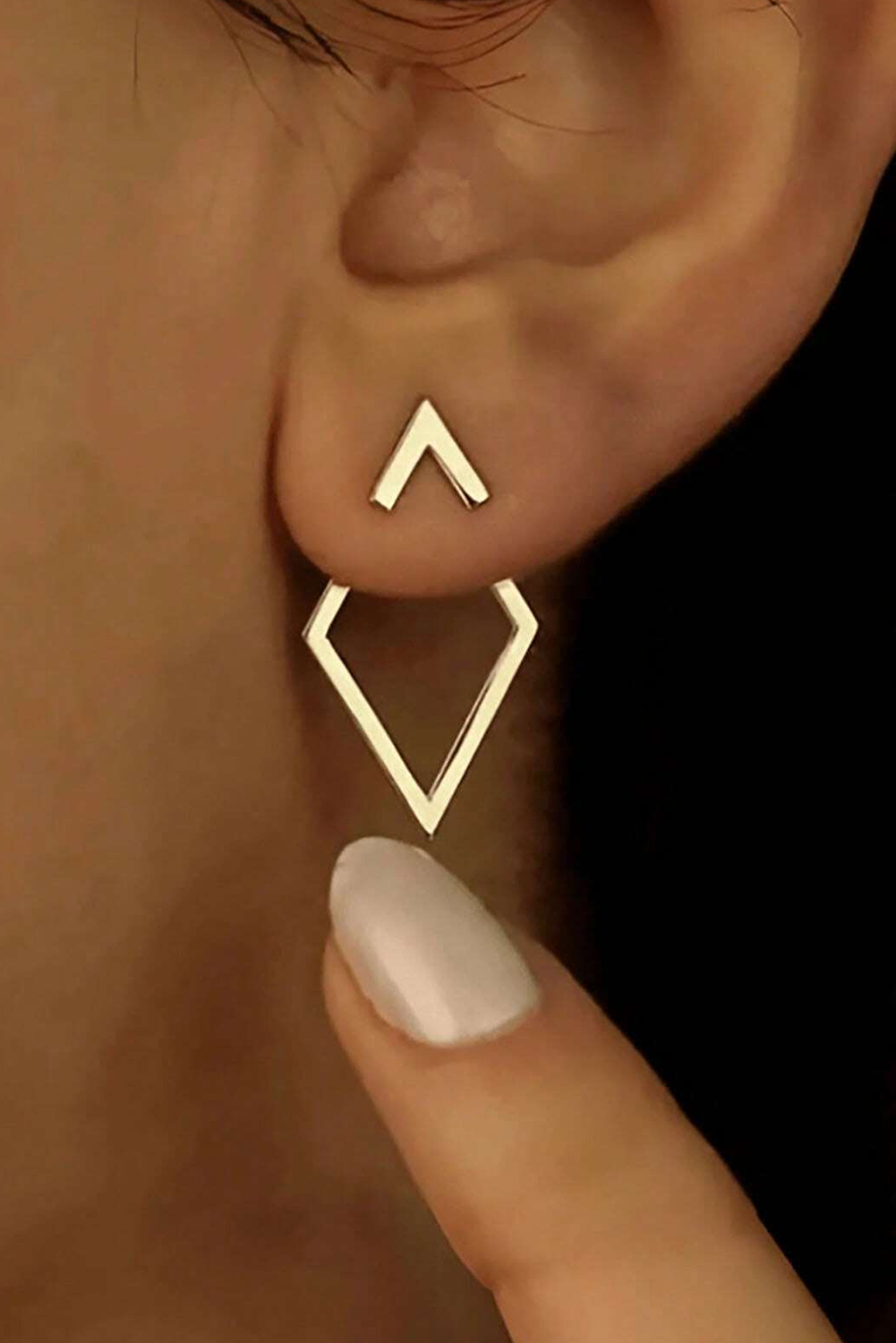 Gold Rhombus Stud Earrings RTS