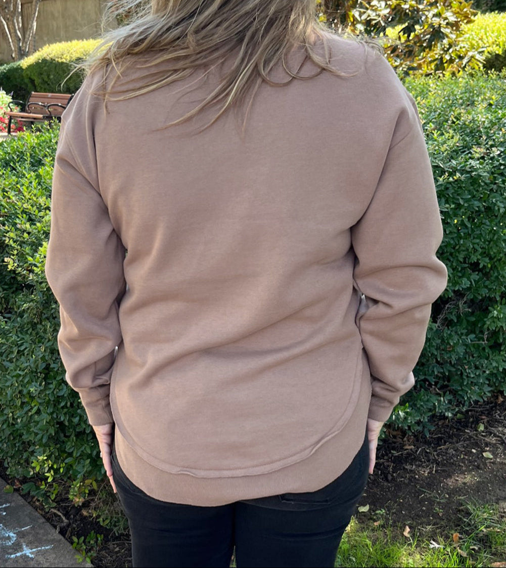 Dark Khaki GOBBLE Graphic Top FB