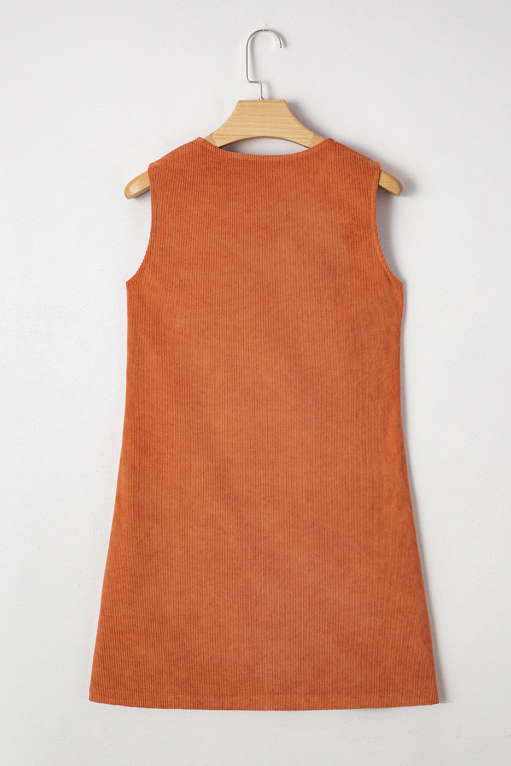 Orange Corduroy Western Dress FB