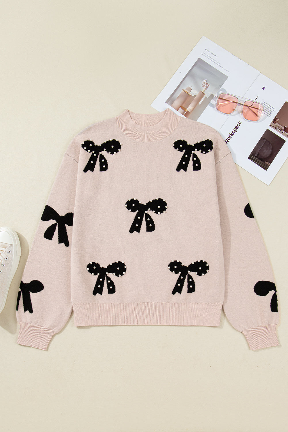 Pearl Bow Sweater *THREE COLORS* FB