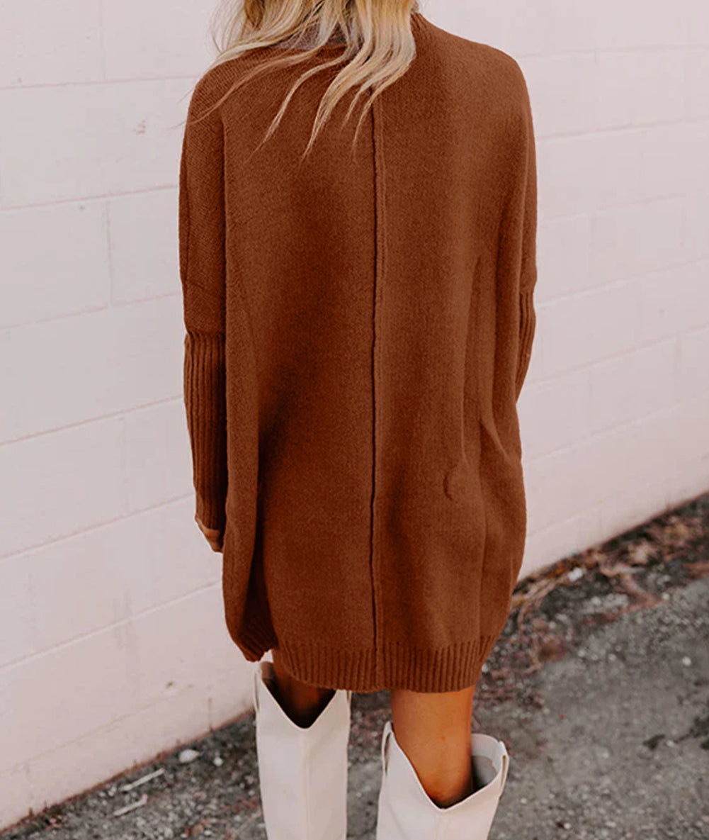Chestnut Ribbed Sweater Dress LT