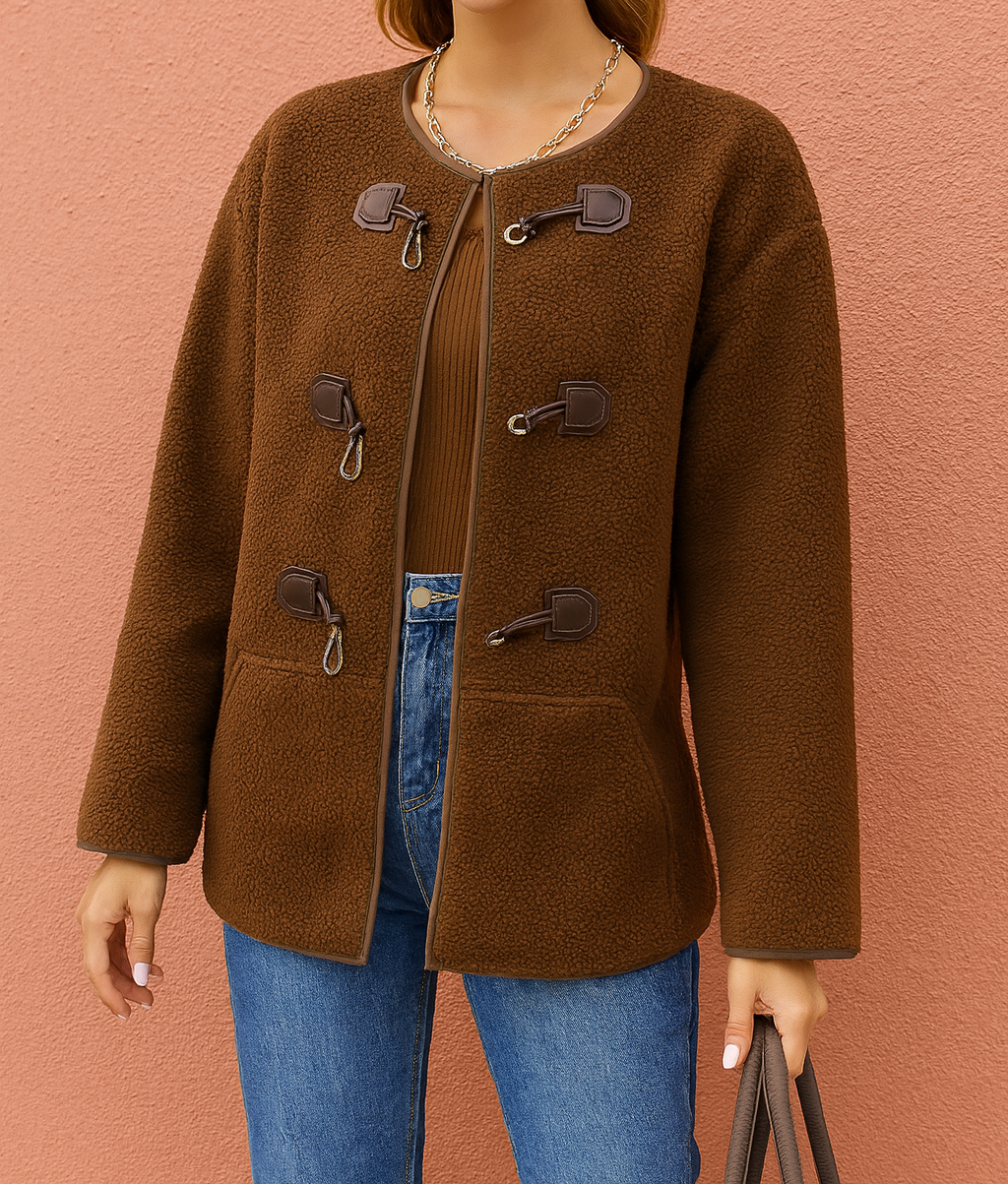 Coffee Button Coat LT