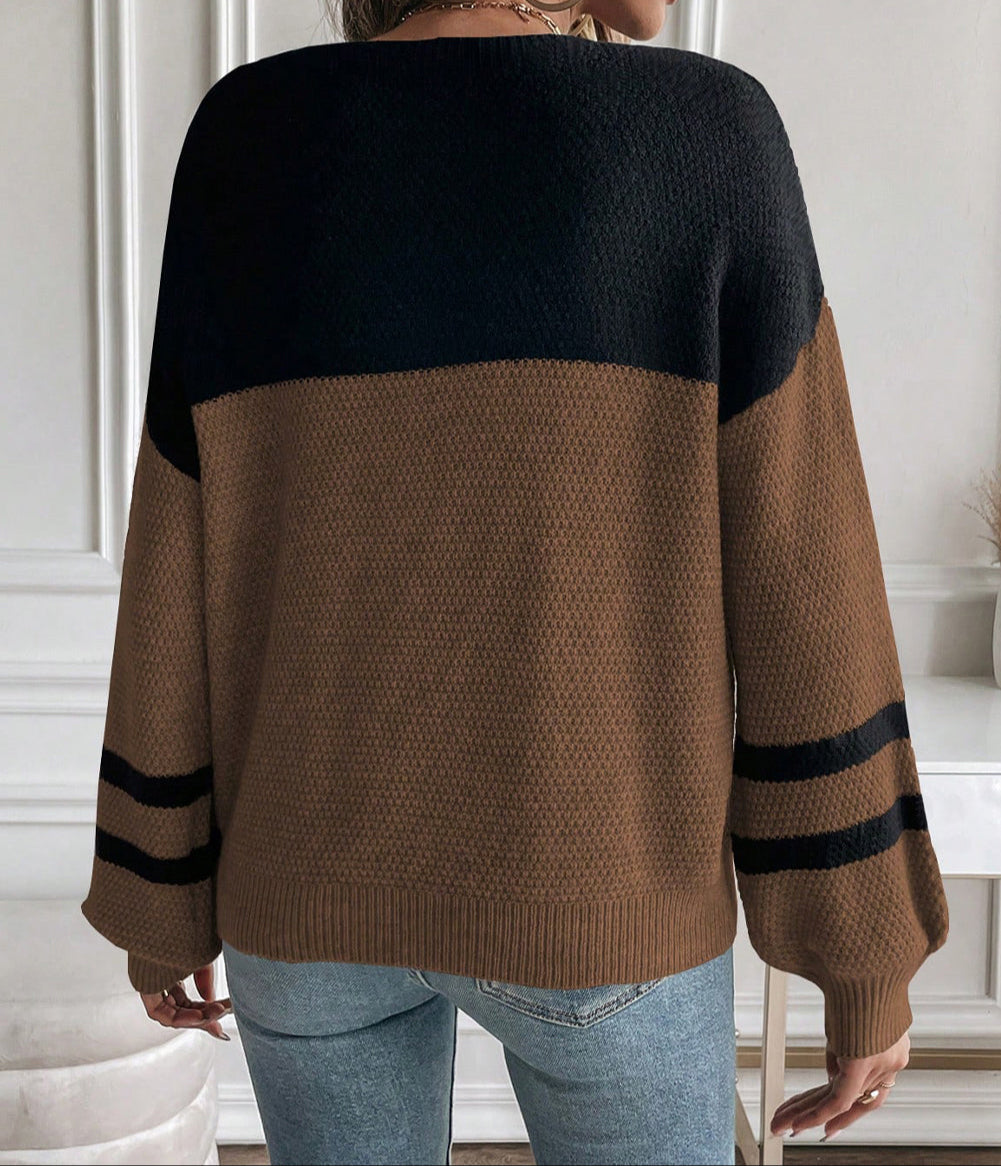Colorblock knit Striped Sweater September.
