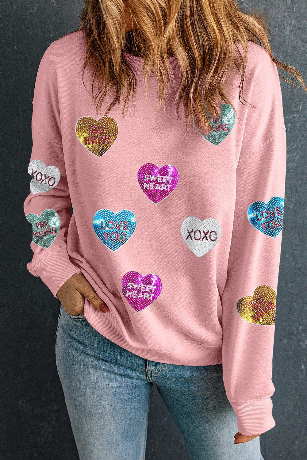 Conversation Heart Valentines Sweatshirt FB