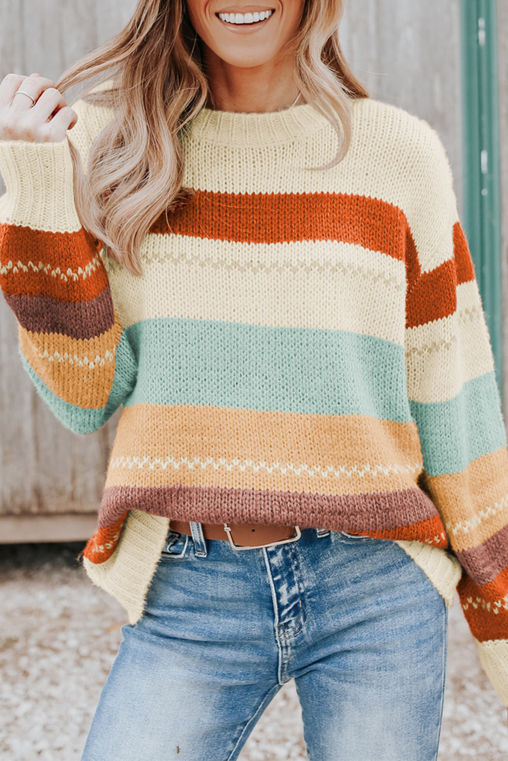 Crewneck Colorblock Sweater FB