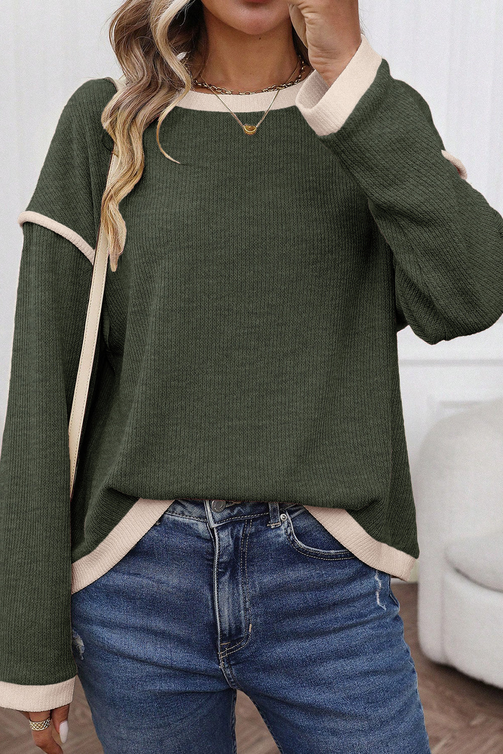 Contrast Loose Top LT