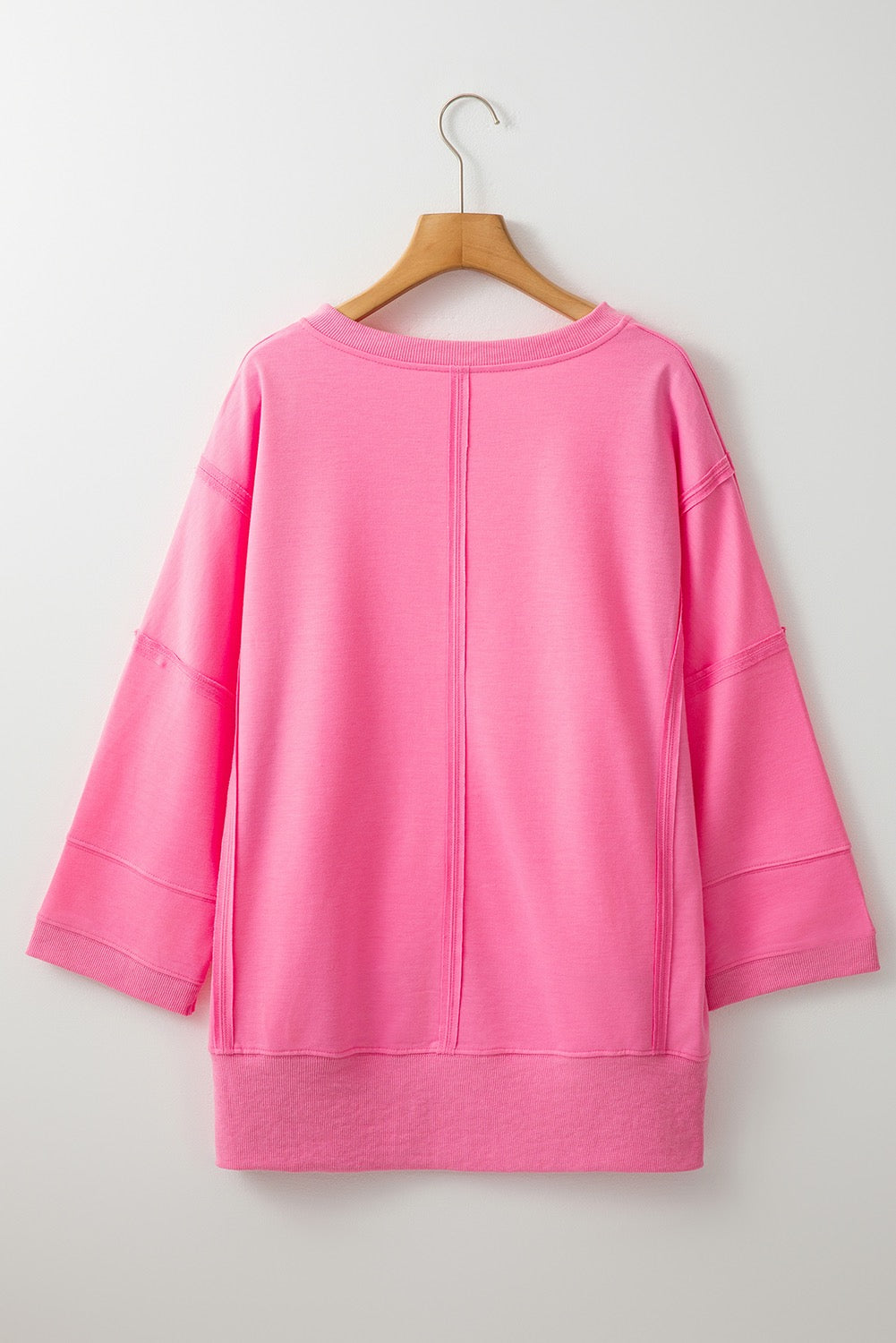 Pink Exposed Seam Top FB
