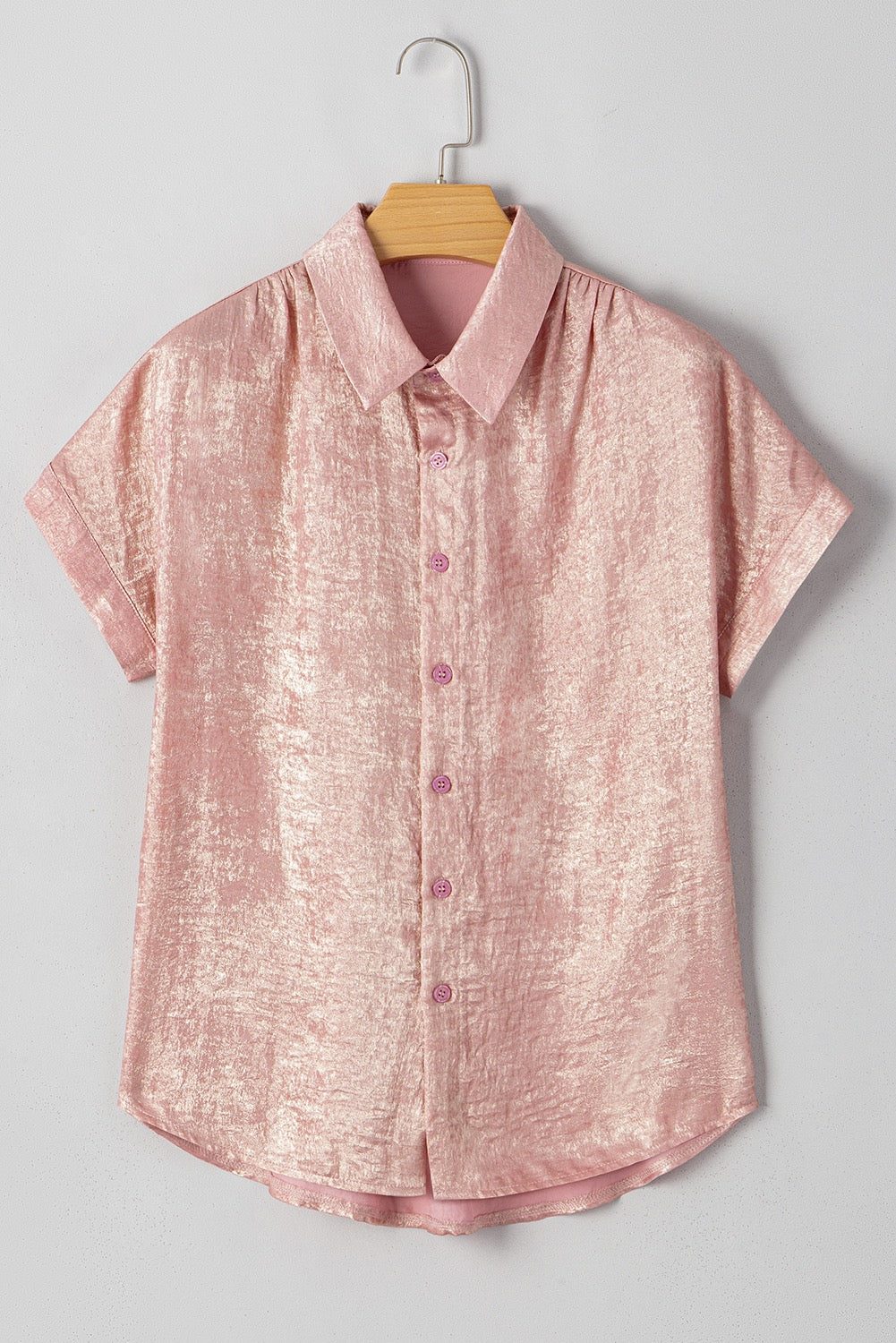 Light Pink Metallic Top LT
