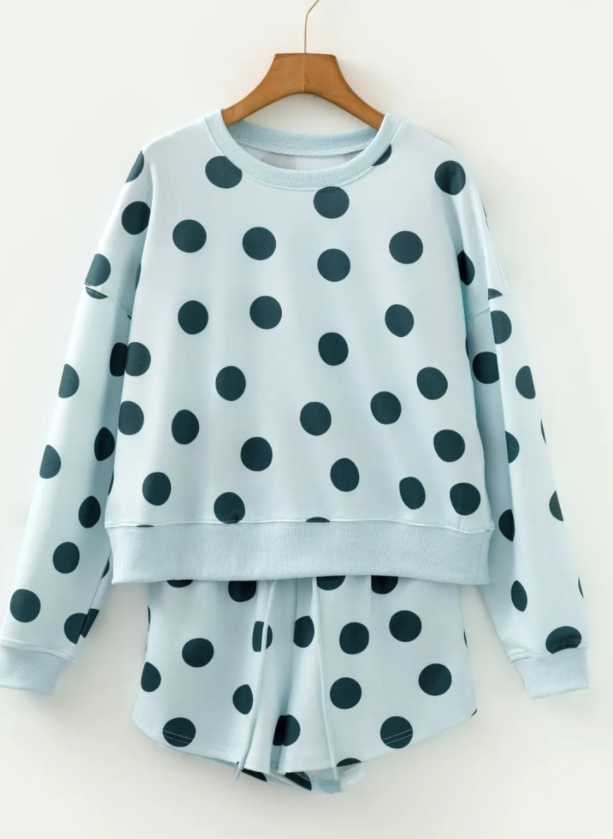 POLKA DOT SHORT SET **multi color** OOTD