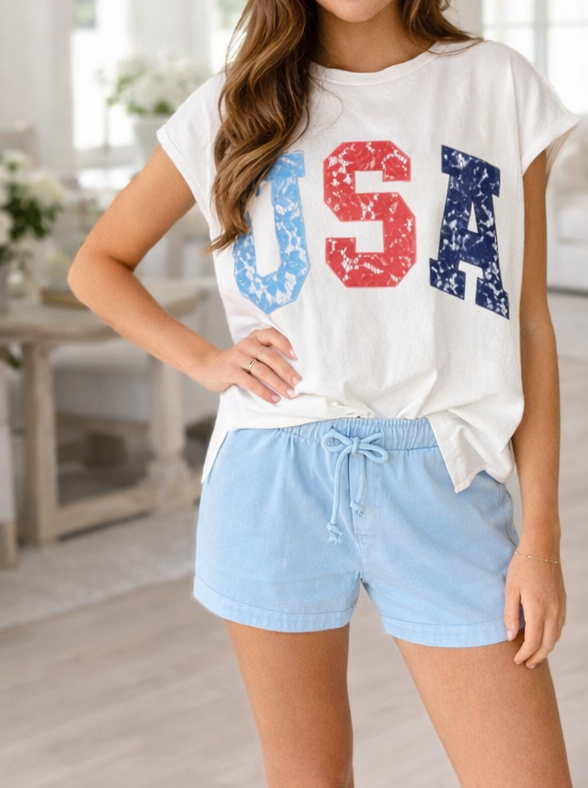 USA Colorblock Top