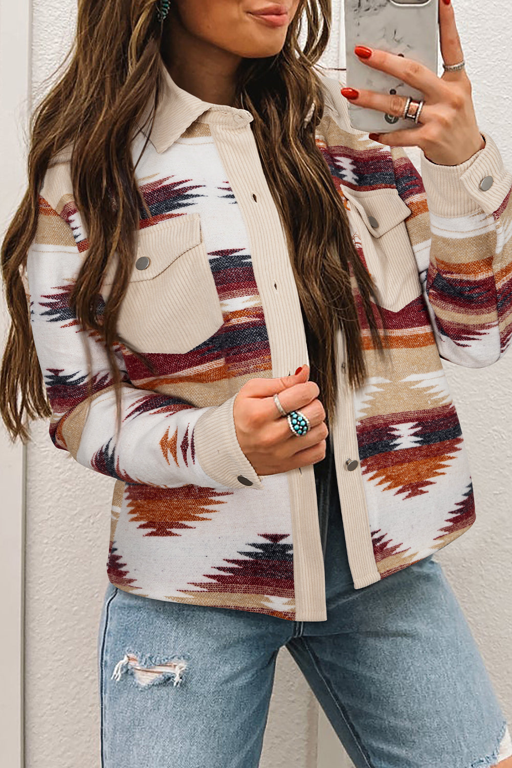 Western Aztec Shacket FB