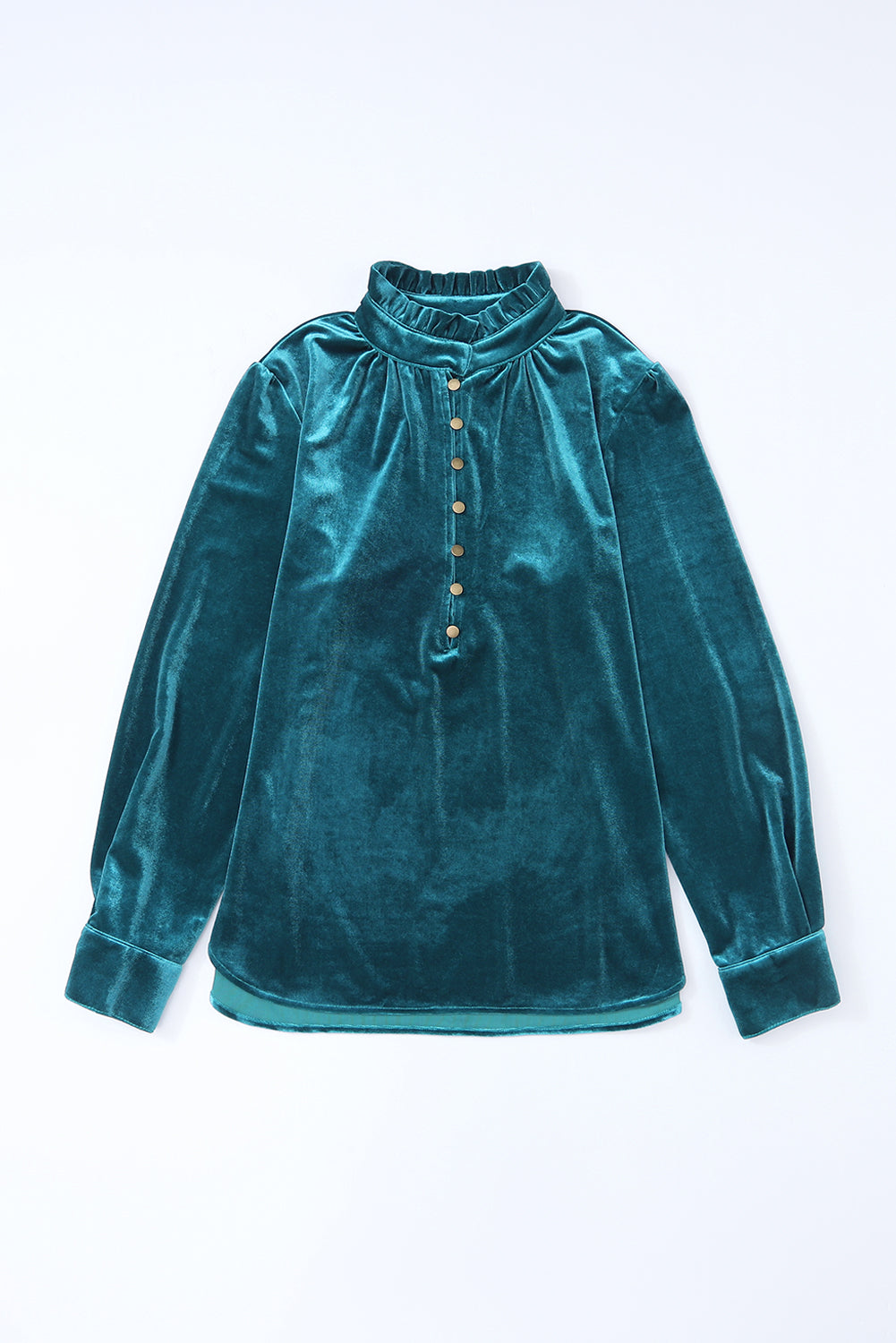 Velvet Frilled Neck Top FB