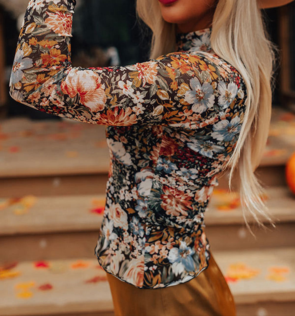 Floral Mesh Top FB