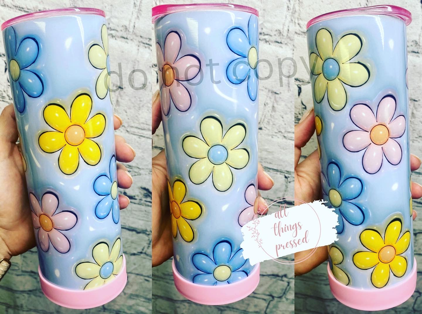 3D Daisy Tumbler