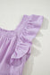 Purple Ruffled Square Neck Maxi LT