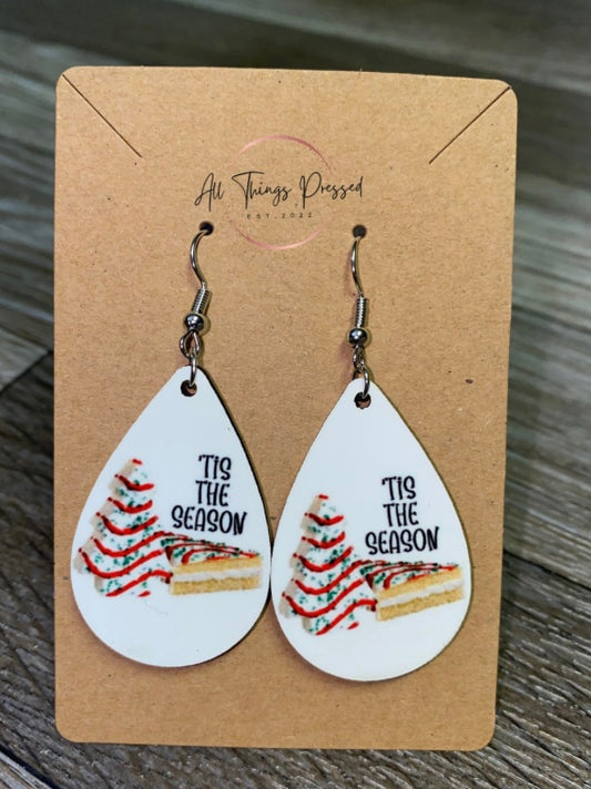 Christmas Cake Earrings