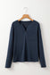 Navy Long Sleeve V-Neck Top FB