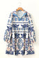 Blue Ethnic Flowy MIni Dress LT