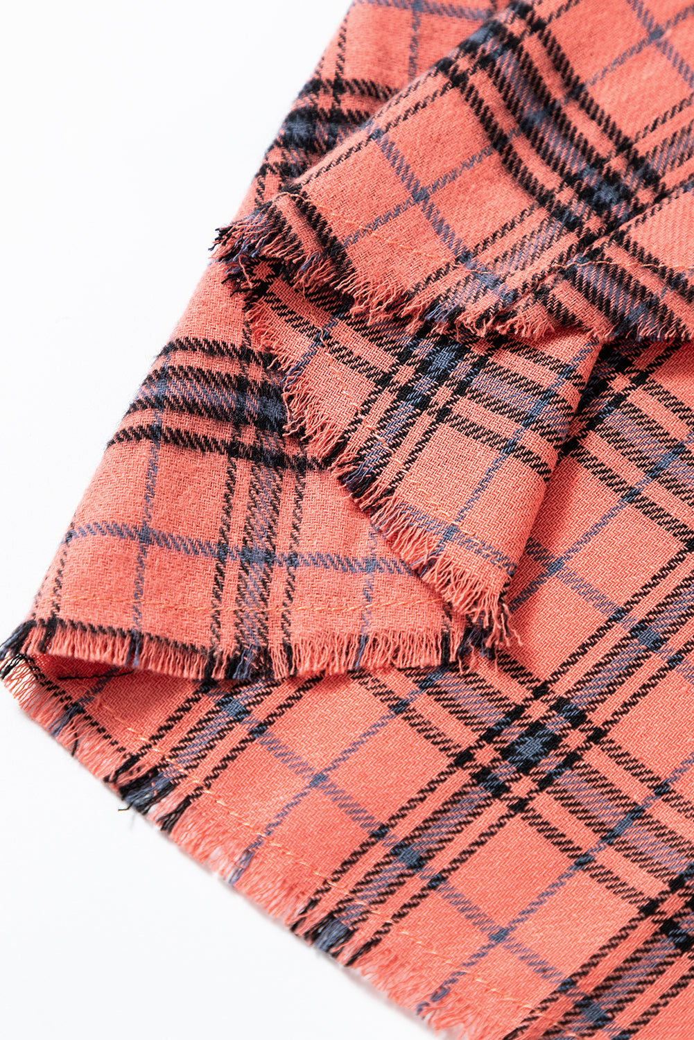 Plaid Distressed Top *TWO COLORS* RTS