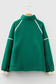 Green Contrast Plus Size Pullover LT