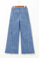 Raw Hem Flared Denim Jeans LT