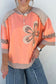 Orange Patchwork Flower Top LT