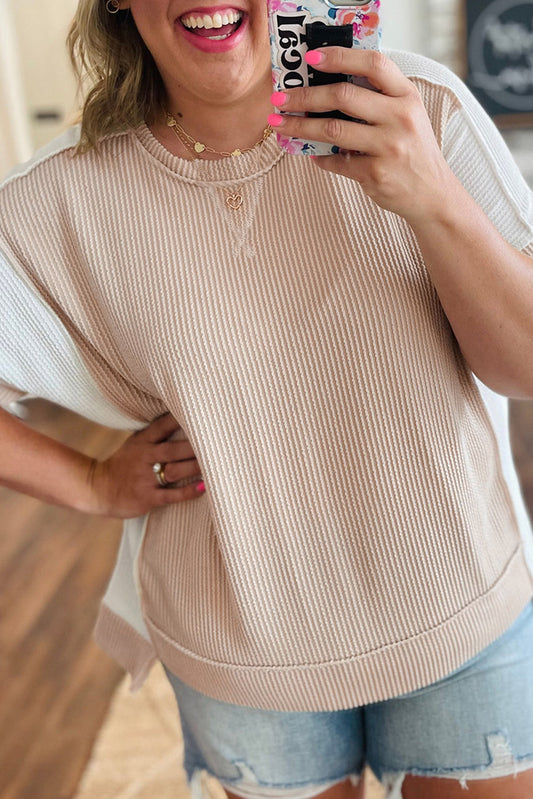 Twist Ribbed Plus Size Top RTS