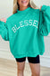 Embroidered Blessed Sweatshirt RTS
