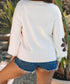 Big Flower Pattern V Neck Sweater *multiple colors* RTS