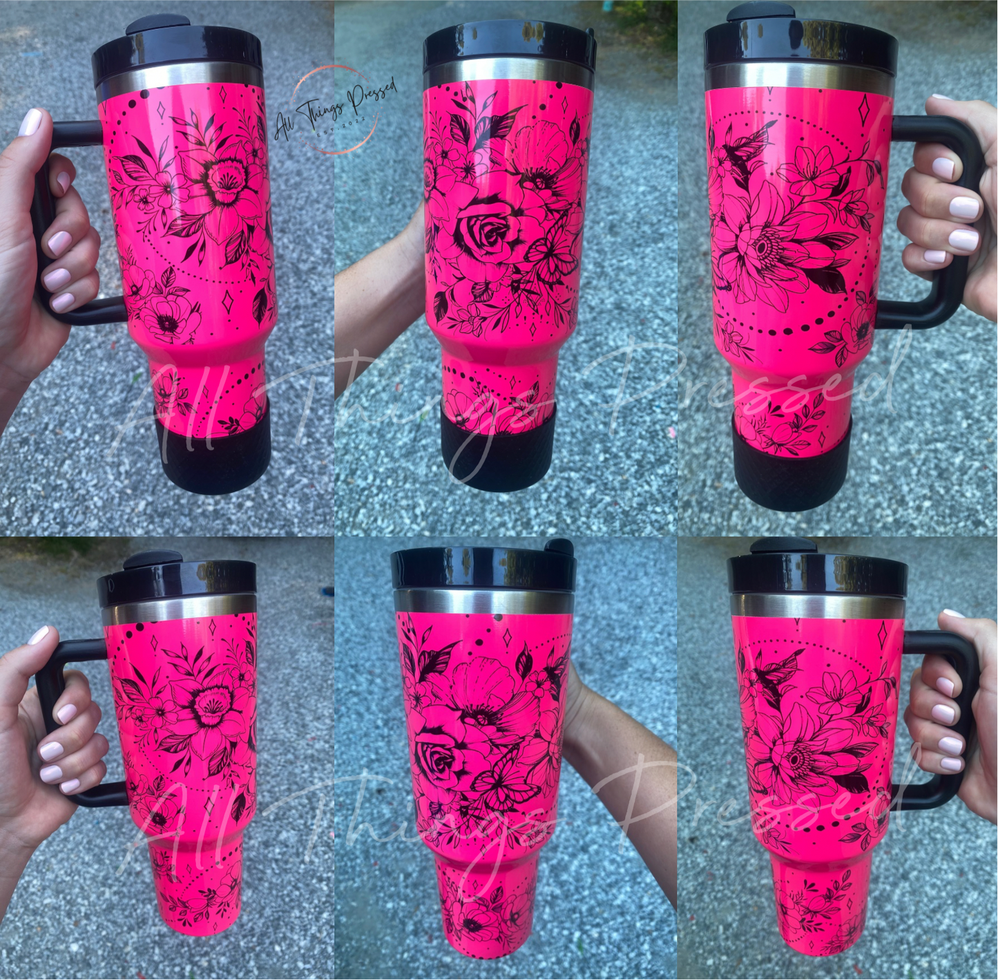 40 oz  Boho Neon Tumbler