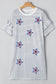 White Stripe Sequin Dress RTS