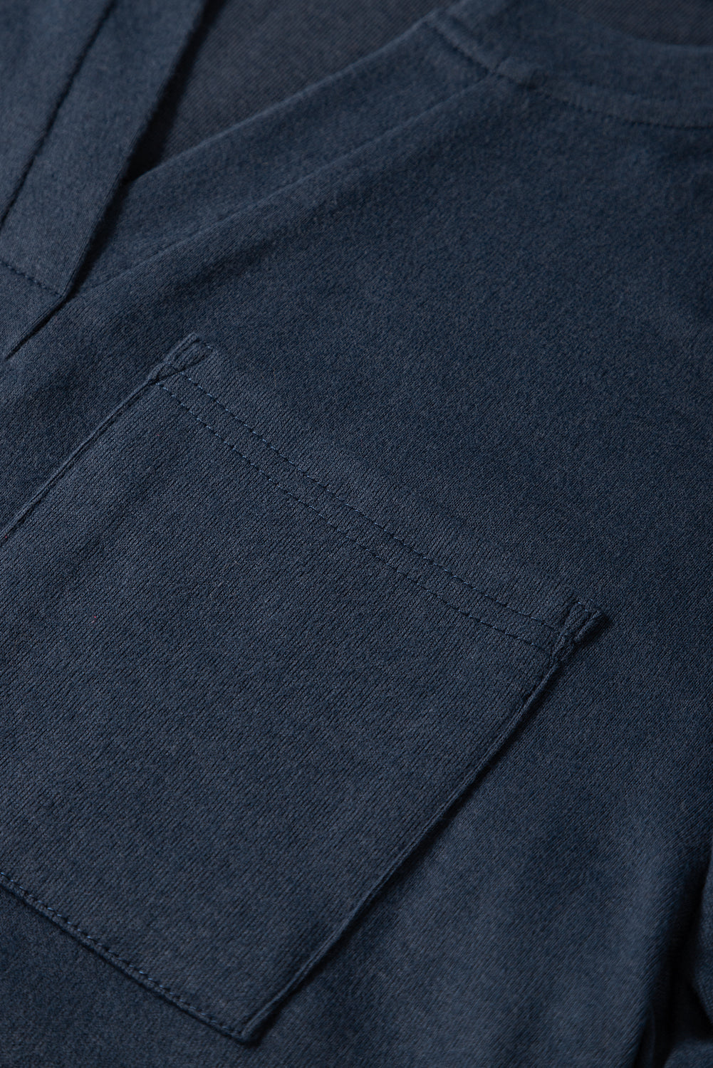 Navy Long Sleeve V-Neck Top FB