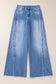 Raw Hem Flared Denim Jeans LT