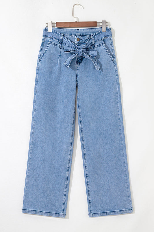Western Sash Wide Leg Jeans LT