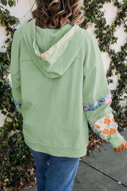 Lace Floral Hooded Pullover RTS