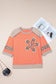Orange Patchwork Flower Top LT