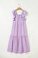 Purple Ruffled Square Neck Maxi LT