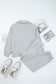 Zip Collar Drawstring Pants Set *two colors* LT