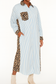 Stripe Leopard Button Dress Slits LT