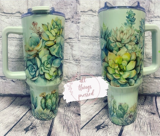 40 oz Succulents Tumbler