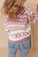 Abstract Print Pullover Sweater LT