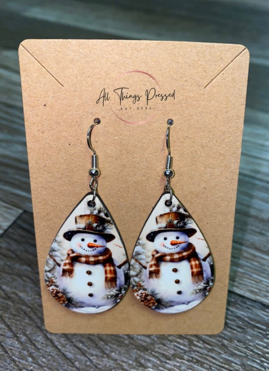 Snowman Earrings