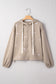 Beige Bow Embroidered Hoodie September.