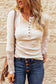 Beige Crochet Lace Button Top FB