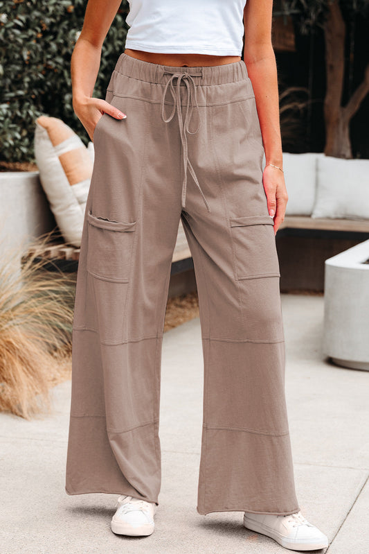 Beige Mineral Wash Cargo Pants OOTD