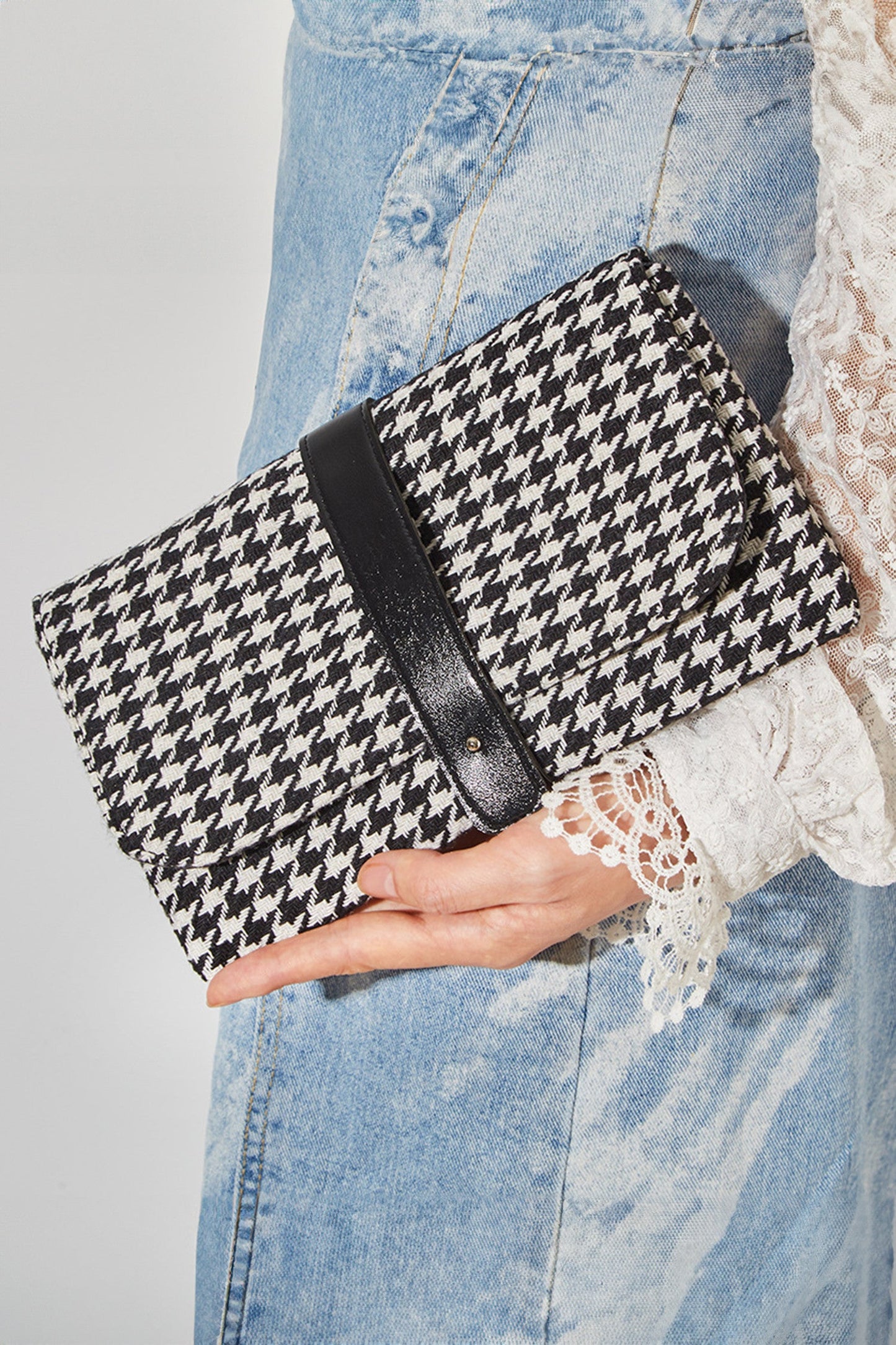 Black Patchwork Wallet FB