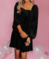 Black Velvet Babydoll Dress LT